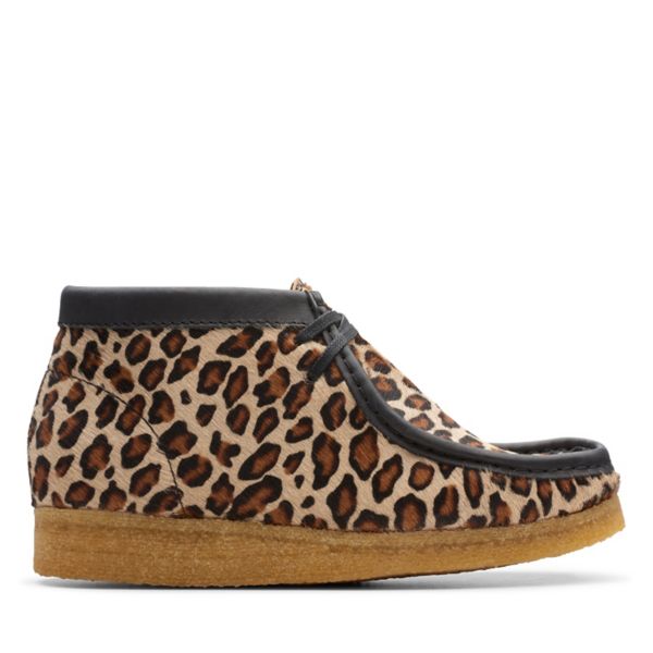 Clarks Womens Wallabee Boot Ankle Boots Leopard | CA-791528